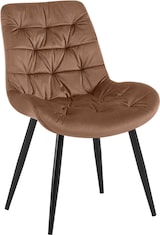 thumbnail of Décoshop26 - Esszimmerstuhl x1 in braunem Samt mit schwarzem Metallgestell Komfort und zeitlose Eleganz 10_0007225