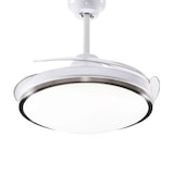 thumbnail of We - LED Silent Plafondventilator - Intrekbare bladen, 6 snelheden, afstandsbediening en 3-toon dimbaar licht - Ø53x30cm