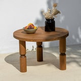 thumbnail of Dmora Wohnzimmertisch Dpedron, Niedriger Wohnzimmertisch, Kaffeeregal, Couchtisch für Sofa, 60x60h40 cm, Eiche