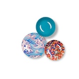 thumbnail of Excelsa service 18 assiettes Kimono porcelaine multicolore