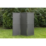 thumbnail of Merxx Paravent verlängerbar grau Stahlgestell mit Kunststoffgeflecht