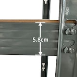 thumbnail of METRO Professional Doppel Schwerlastregal KPW55Z, Metall, 120 x 40 x 200 cm, Fachlast 300 kg, grau, 2 Stück