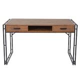 thumbnail of Scrivania HWC-A27, scrivania da ufficio per computer, 122x70cm Struttura 3D ~ aspetto quercia selvatica