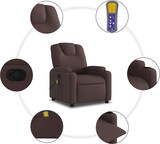 thumbnail of vidaXL Massagesessel Dunkelbraun Stoff