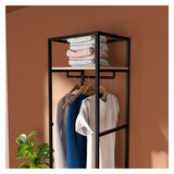 thumbnail of Portant vêtements fermé bois et métal noir L50 x H200 cm JUNE