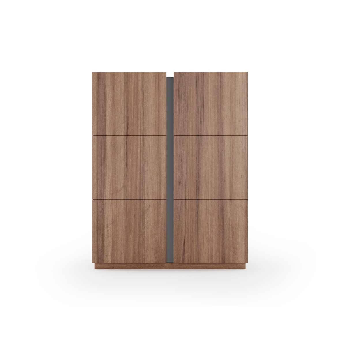 Zapatero HERDASA modelo 517 de la colección NEW YORK, en color nogal y grafito, con dos puertas.