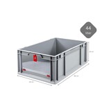 thumbnail of PROREGAL 5x Eurobox NextGen Insight Cover | HxBxT 22x40x60 | 44 Liter | Hoch/Rot | Eurobehälter, Transportbox, Transportbehälter