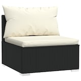 thumbnail of vidaXL 3-Sitzer-Sofa mit Kissen Schwarz Poly Rattan