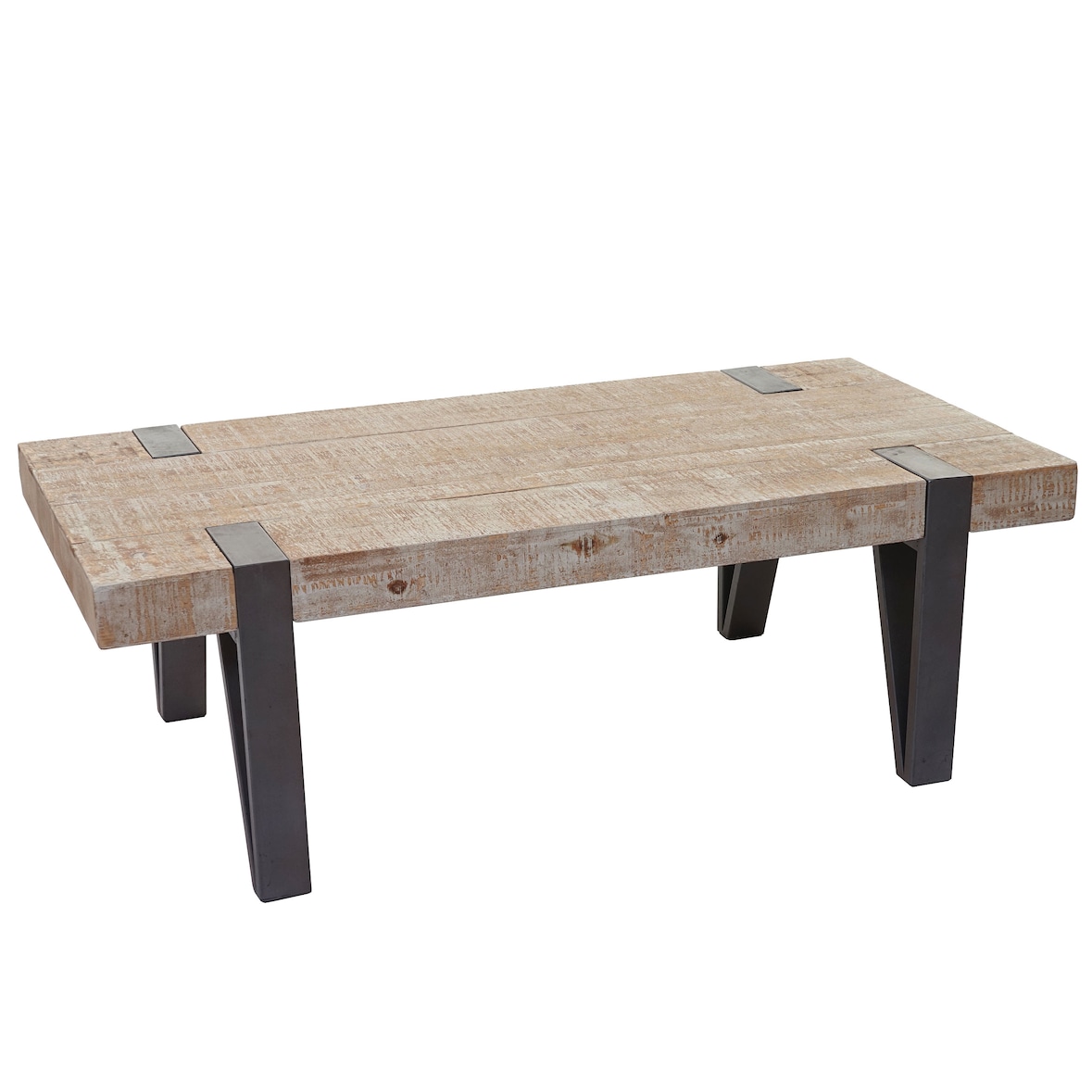 Couchtisch HWC-A15b, Wohnzimmertisch, Tanne Holz rustikal massiv MVG-zertifiziert 40x120x60cm