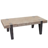 thumbnail of Couchtisch HWC-A15b, Wohnzimmertisch, Tanne Holz rustikal massiv MVG-zertifiziert 40x120x60cm