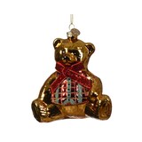 thumbnail of Christbaumschmuck 10cm Glas Teddybär Weihnachtskugeln Weihnachtsbaumschmuck Gold