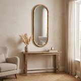 thumbnail of WellHome - Ovaler Spiegel 28x2,5x77,5 cm aus Holz und Glas