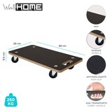 thumbnail of WellHome - Carrello da trasporto rettangolare con piano in MDF antiscivolo 58x29x9,5cm