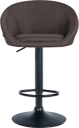 thumbnail of DELUKE® Barhocker OSLO - Dunkelgrau, Stoff, Schwarz | Barhocker mit Lehne Barstuhl Tresenhocker Tresenstuhl Kneipenhocker Kneipenstuhl