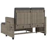 thumbnail of vidaXL Gartenbank Verstellbar mit Kissen Grau Poly Rattan