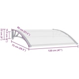 thumbnail of vidaXL Türvordach Grau und Transparent 120x75 cm PC