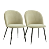 thumbnail of METRO PROFESSIONAL Lika gestoffeerde restaurantstoel, set van 2, staal/polyester, lichtgroen/zwart