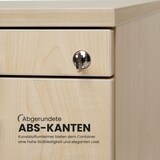 thumbnail of bümö Rollcontainer mit Hängeregister für Hängeordner, Container abschließbar in Nussbaum - Rollwagen mit Hängeregistratur als Schreibtisch