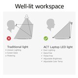 thumbnail of ACT AC8050 Laptop Ledlamp | Dimbaar | Clip-on | Verschillende kleurtemperaturen | Voeding via USB | Zwart