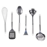 thumbnail of Ensemble de 4 ustensiles de cuisine en inox louche écumoire spatule et cuillère Fackelmann Elemental