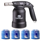 thumbnail of Professionele gasbrander 360° gebruik Gasbrander Piëzo-ontsteking 4 Doorsteekbare gaspatronen KEMPER