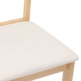 thumbnail of Chaises à manger coussins 2 pcs naturel bois massif caoutchouc Modèle Vega ProDesk Confort