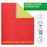 thumbnail of Benetton - Decke 140 x 190 cm, 320 g/m², 60 % Baumwolle, 40 % Acryl, Rot und Grün