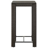 thumbnail of vidaXL Garten-Bartisch Braun 60,5x60,5x110,5 cm Poly Rattan