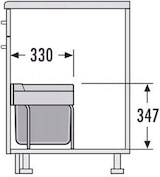 thumbnail of Hailo Abfallsammler 3644911 TR Swing Raumspar-Tandem-S 2x 8,5 + 12 Liter