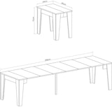 thumbnail of Consolle Allungabile Moderna Tavolo Estensibile Da 54 A 306 cm 6 Allunghe 14 posti Salvaspazio Design Soggiorno Salotto Cucina Ingresso Grigio Cemento