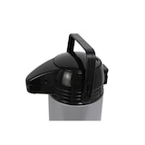 thumbnail of aro Dispensador de bebidas, hierro/ silicona, 1.8 l, pulsador y asa de transporte, plata/ negro