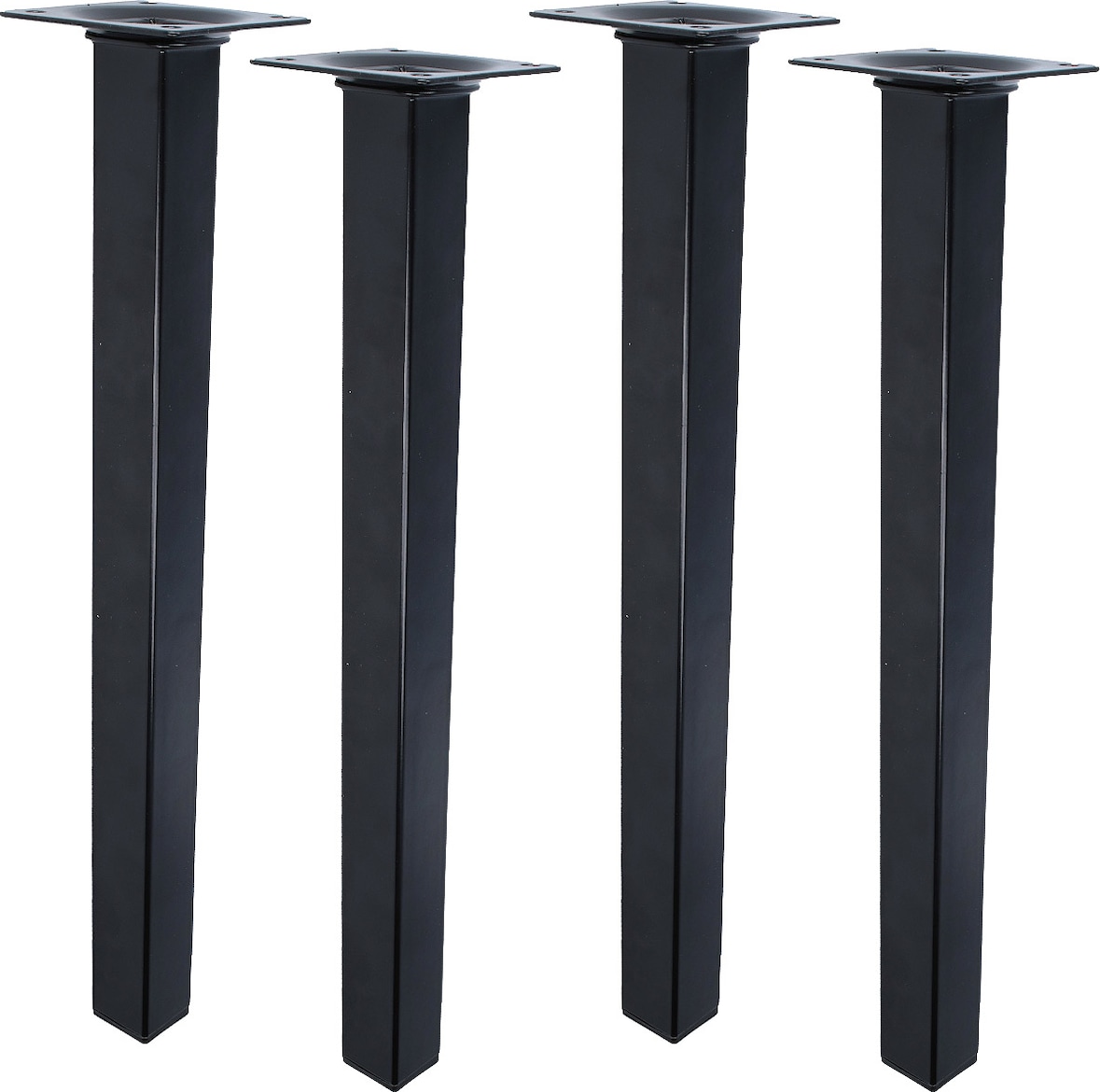 400mm Stilvolles 4er Set Möbelbeine Stützfüße Schwarz eckig Möbelfüße Sofafüße