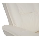 thumbnail of MCA Relax fauteuil Hamilton, TV fauteuil kruk, echt leer 130kg belastbaar ~ crème, honingkleurig