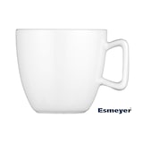 thumbnail of 6 x Espresso-Tasse, Inhalt: 0,10 ltr., mit Untertasse, Form CREMA, UNI WEISS, Henkelform eckig, Höhe: 5,5 cm