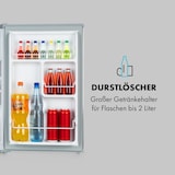 thumbnail of Delaware Kühlschrank 75 Liter 4-Liter-Gefrierfach Kompression Silber-Metallic