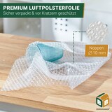 thumbnail of 3 x Luftpolsterfolie (1,0 x 100 m) 2-lagig 60 my Schutzfolie Noppen Versandfolie Polster Verpacken Knallfolie Transport BB-Verpackungen