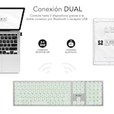 thumbnail of Teclado EspaÃÂ±ol Inalambrico Subblim Master Plata Y Blanco