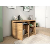 thumbnail of Dressoir Woonkamer Eetkamer Kantoor Kleur Eik/Zwart 3 deuren 1 holte 81x140x40cm, Nordic - APARADNATBOCA