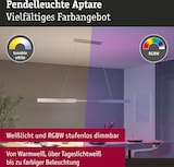 thumbnail of Paulmann LED Pendelleuchte Smart Home Zigbee 3.0 Aptare RGBW+ dimmbar 2x2240lm 2x16W Alu gebürstet 78025