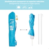 thumbnail of Aktive Guarda-sol de praia dobrável compacto 8 varetas 180 cm azul