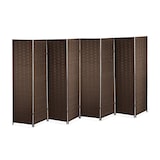 thumbnail of Relaxdays Paravent Raumteiler, HxB: 170x320 cm, faltbarer Raumtrenner, 8-teiliger Sichtschutz, Holz & Papierseil, braun