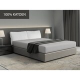 thumbnail of DoubleDry Hoeslaken 140 x 200 cm - 100% katoen - licht grijs