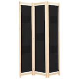 thumbnail of vidaXL 3-teiliger Raumteiler Schwarz 120 x 170 x 4 cm Stoff