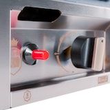 thumbnail of Romux® Piastra a Gas Professionale in Acciaio Inox 30 cm da Banco con Piastra da 4 mm per Riscaldamento Rapido con Termocoppia CE