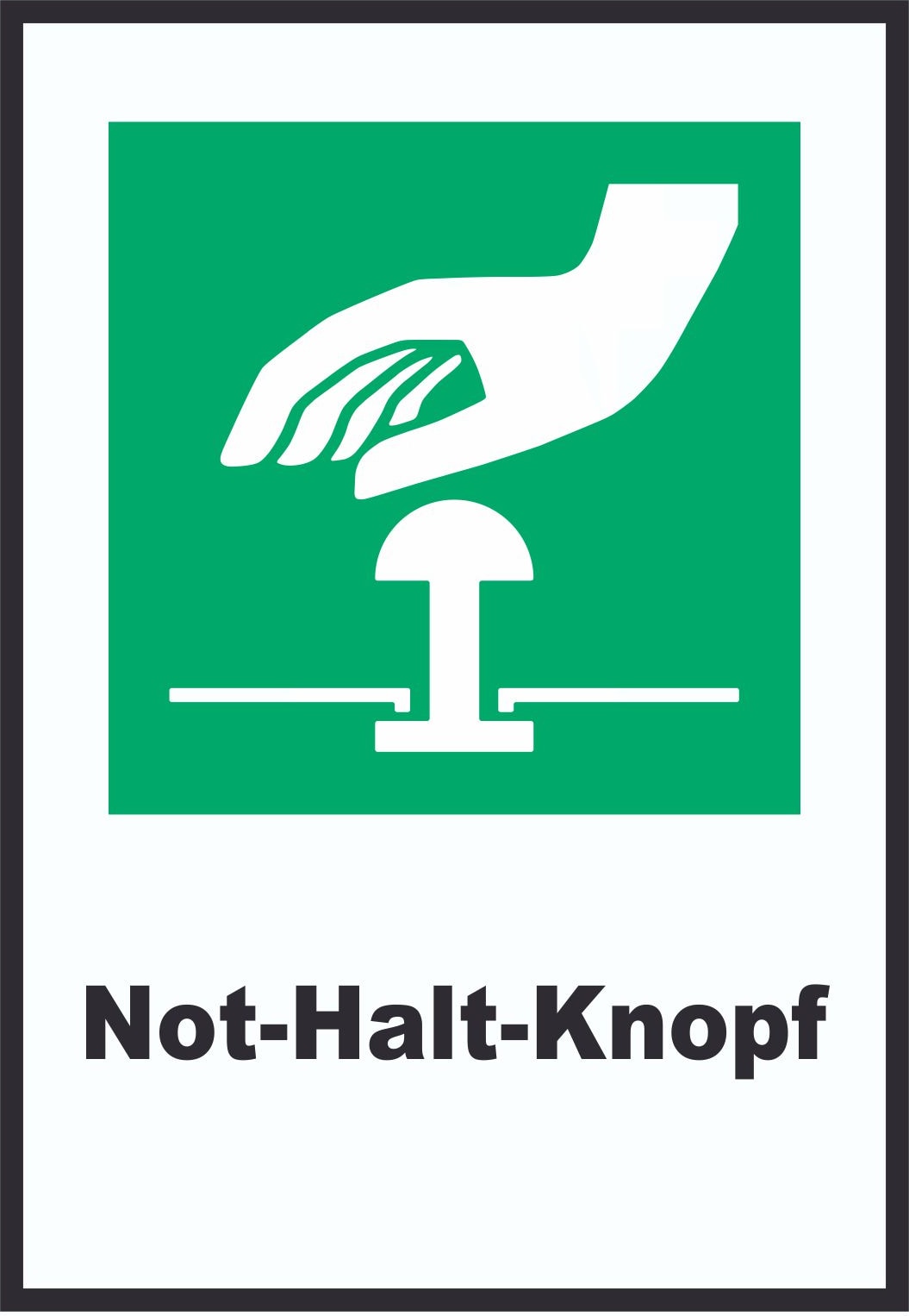 Not-Halt-Knopf A3 (297x420mm) Schild