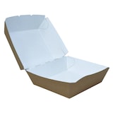 thumbnail of Take Away Kraft Burger Box, Burgerboxen, Burgers, fettbeständig - Braun 3,5x12,5x7,5cm  250 Stück