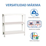 thumbnail of SimonRack Metallregal mit Schrauben 1000x900x300 mm, 3 Böden, 75 kg Biegepunkt, Weiss - Advantage