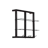 thumbnail of SIT Möbel Wandregal-Set | 3-teilig | Halterung für 4 Flaschen und 9 Gläser | Metall | Serie THIS & THAT | antikschwarz