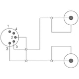 thumbnail of SpeaKa Professional SP-7870640 DIN-Anschluss / Cinch Audio Anschlusskabel [1x Diodenstecker 5pol (DI