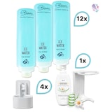 thumbnail of KOMPLETT-SET Duscherlebnis 12x425ml verschied. Düfte, 1x300ml Intim Reinigungsschaum+ 5x Wandhalterung : Duftnote - Ice Water: Ozean, Eis, Farbe - We